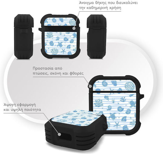 Sonique Ocean Series Case Silicone with Hook for Apple AirPods 1 / AirPods 2