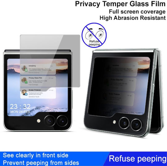 Imak Privacy Full Face Tempered Glass Black (Galaxy Z Flip6 / Z Flip7 FE)