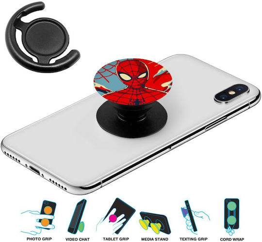Spiderman Kid Phone Holders Stand Μαύρο Βάση Στήριξης Κινητού Στο Χέρι
