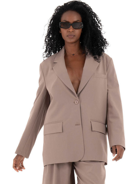 Black & Black Women's Blazer Black, Taupe