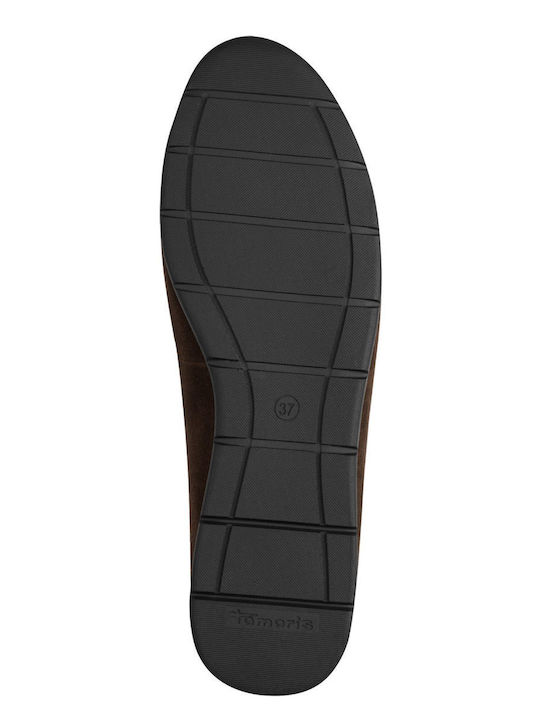 Suede Γυναικείες Μπαλαρίνες σε Καφέ Χρώμα