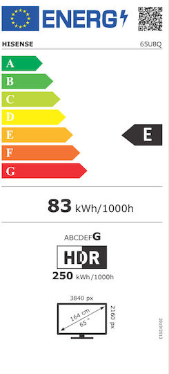 Hisense Smart Television 65" 4K UHD Mini LED 65U8Q (2025)