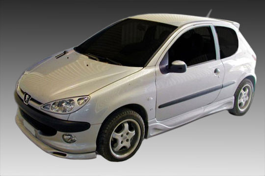 Door Sill Car Sideways 2 pieces ABS Plastic Compatible with Peugeot 206