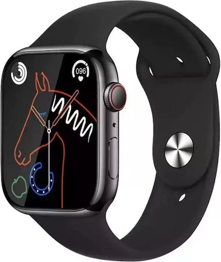 S9 Pro Max 45mm Smartwatch with Heart Rate Monitor (Black / Tokas)