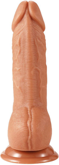 Realistisches Dildo mit Hoden und Saugnapf Fleisch