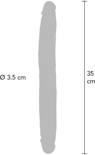 Διπλό Dildo Καφέ 35cm