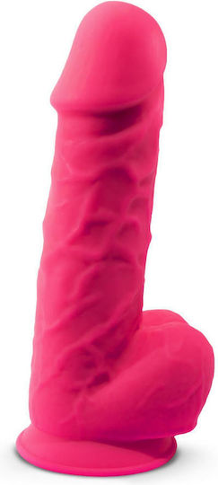 SilexD Model 4 Dildo realist cu Testicule și Ventuză Roz 22cm