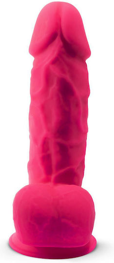 SilexD Model 4 Dildo realist cu Testicule și Ventuză Roz 22cm