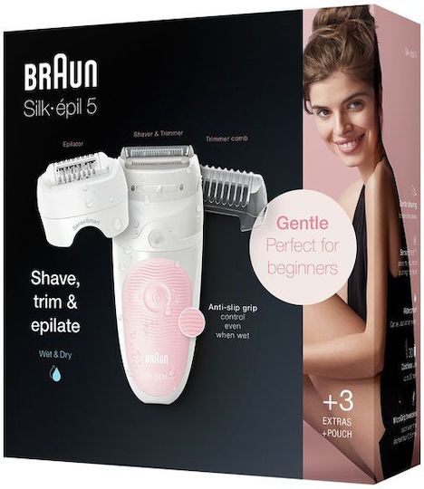 Braun Silk-Epil Wet & Dry Epilator Set Epilator for Body & Bikini SES 5-620