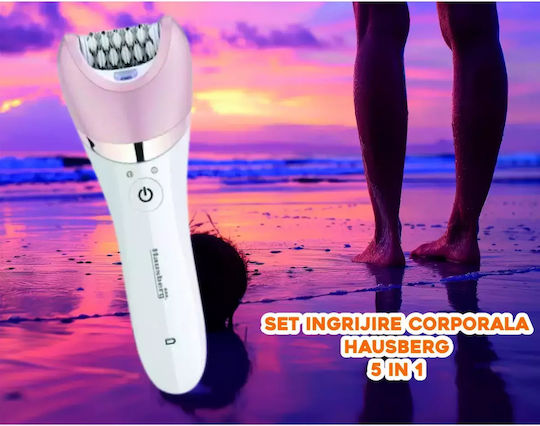 Set Îngrijire Corporală 5 În 1 Hausberg Hb-85au Tensiune 220-240v Baterie Litiu 1400 Mah Auriu