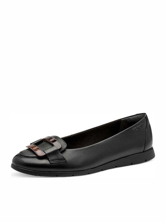 Leather Ballerinas Black