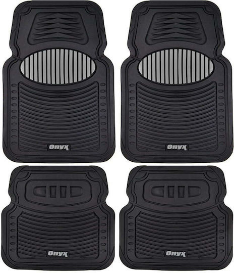 Autoline Set of Front and Rear Mats Universal 4pcs Black
