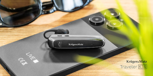 Kruger & Matz Traveler K14 In-ear Bluetooth Handsfree Ακουστικά Μαύρα