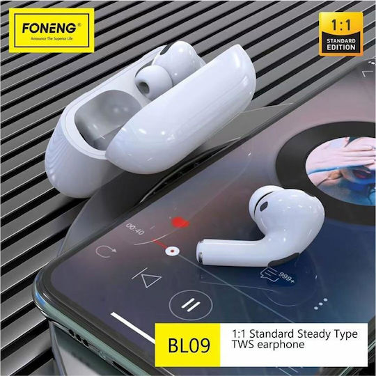 Foneng BL09L In-ear Bluetooth Handsfree Căști cu Carcasă de Încărcare Alb