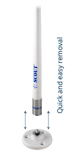 Eval Marine Antenna AM/FM Radio Κεραία Σκάφους AM-FM Εύκαμπτη 88-108MHz