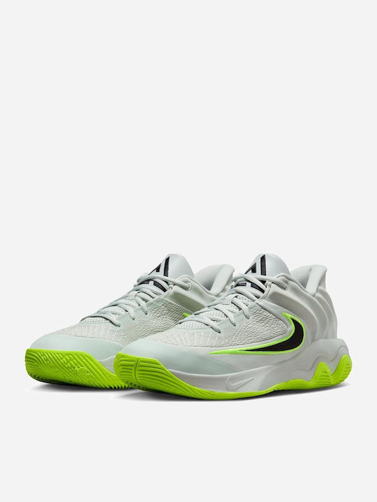 Giannis Immortality 4 Χαμηλά Μπασκετικά Παπούτσια Light Silver / Volt / Μαύρο