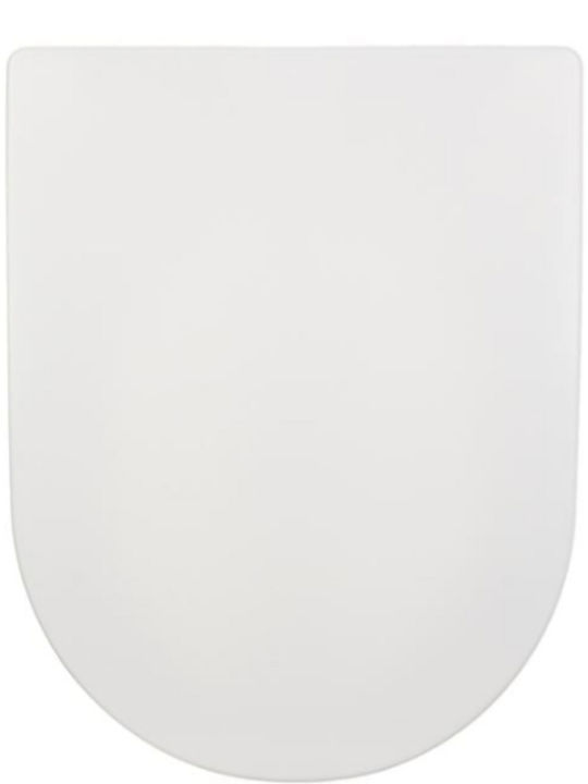 Plastic Soft Close Toilet Seat White 46cm