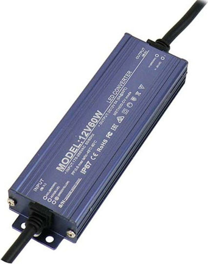 Yanshuoda LED Power Supply Waterproof IP67 Power 60W with Output Voltage 12V