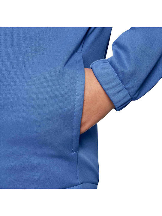Спортен Детски Комплект Анцуг Dri-Fit Със Суитшърт С Цип Син 2 Бройки
