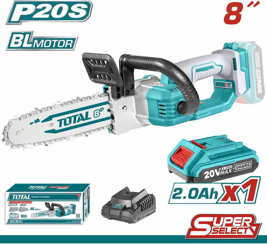 Total Pentru tăiere Fierăstrău cu acumulator 1x2Ah Brushless 20V 1.7kg cu lamă 20cm