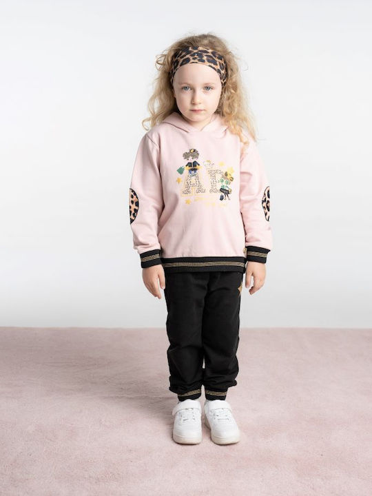 Kids Sweatpants Set Pink 2pcs