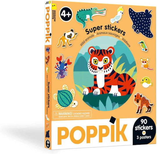 Poppik Sticker Box 100 Αυτοκόλλητα Άγρια Ζώα