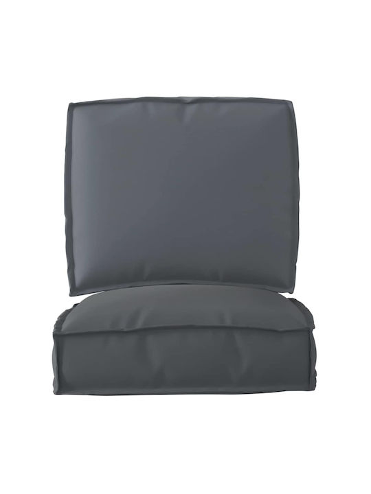 vidaXL Palette Bench Cushion with Backrest Anthracite 2 pcs 50x50 cm