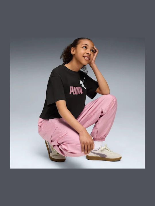 Kids Sweatpants Pink Woven