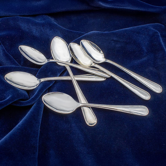 Savvas Design Spoon Set Metallic Silver 15cm 6pcs