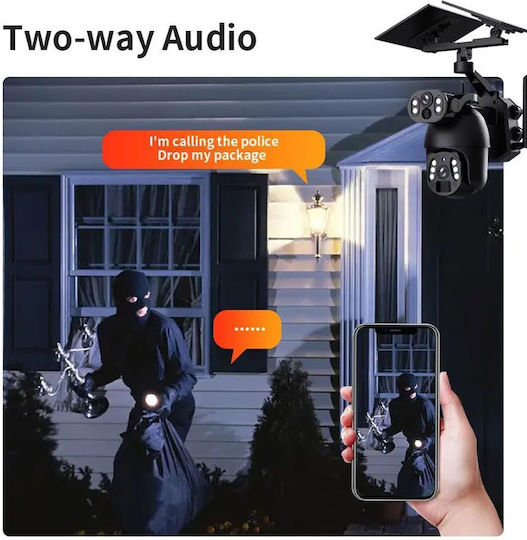 Digital IQ 751394 IP Surveillance Camera 4G Full HD+ 6MP Waterproof Battery Powered with Two-Way Communication