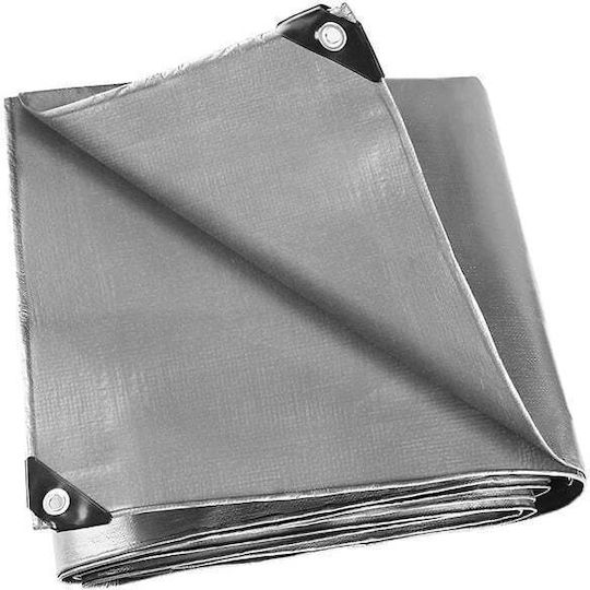 Grasher Αδιάβροχος Μουσαμάς 120gr/m² 10x6μ. Ελαφρού Τύπου Γκρι