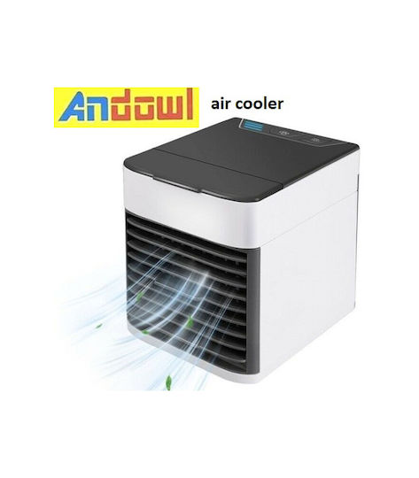 Andowl Q-cool6 Ανεμιστηράκι USB με Νερό και Φωτισμό 10W Λευκό