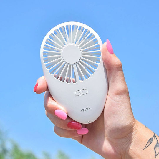Mikamax Mini Portable Handheld Fan USB White