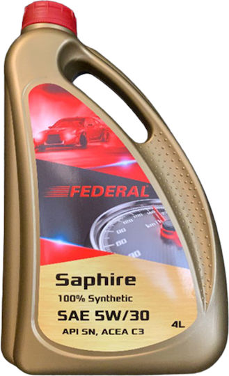 Federal Saphire Συνθετικό Λάδι Αυτοκινήτου 5W-30 4lt
