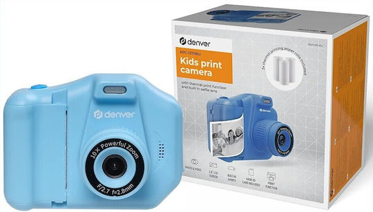 Denver KPC-1370 Compact Φωτογραφική Μηχανή 48MP με Οθόνη 2.8" και Ανάλυση Video Full HD (1080p) Θερμικής Εκτύπωσης Μπλε