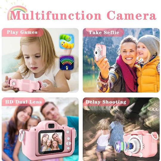 Q1 Kitty Kids Kinderkamera 12MP Rosa