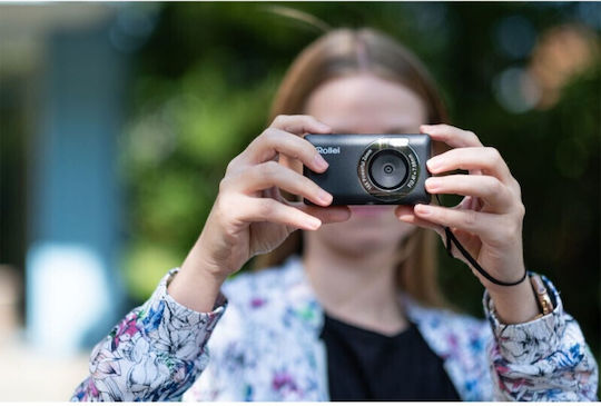 Rollei Compactline Pocket Compact Φωτογραφική Μηχανή 50MP με Οθόνη 2.4" και Ανάλυση Video 2688 x 1520 pixels Μαύρη
