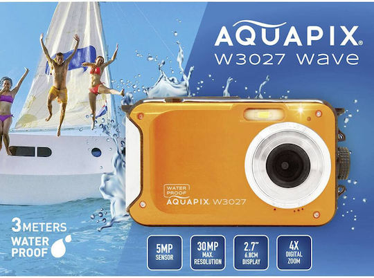 EasyPix W3027 Cameră Foto Compactă 5MP Zoom Optic 4x Portocalie