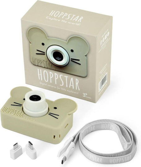 Hoppstar Rookie Compact Φωτογραφική Μηχανή 30MP Oat Γκρι