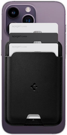 Spigen MagSafe Θήκη Καρτών Valentinus Wallet σε Μαύρο χρώμα