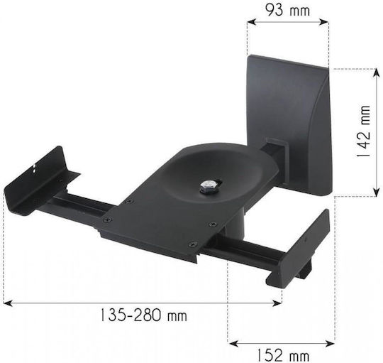 Techly Speaker Stands AV 100 in Black Color