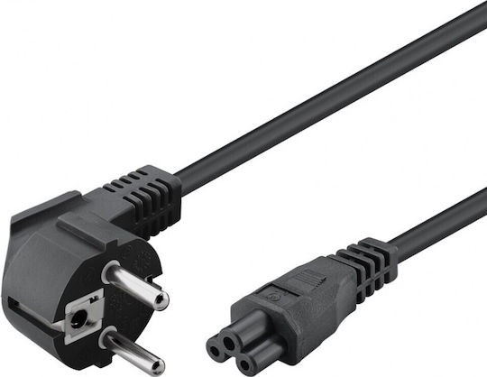 Powertech Schuko - IEC C5 Cable 1.5m Μαύρο CAB-P035
