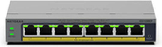 NetGear GS108EP-100EUS Managed L2 PoE Switch με 8 Θύρες Gigabit (1Gbps) Ethernet