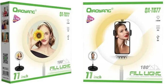 Qiaoyang QA-T677 Ringlicht mit Halterung für Handy