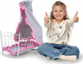 Lily Cradle Bed Dolls Canopy Prestige Pink