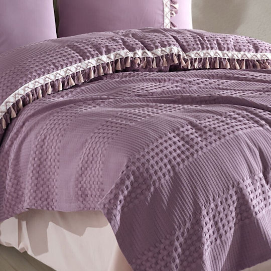 Clasy Home Κουβερλί Σετ Υπέρδιπλο Purple 220x240cm 4τμχ Clasy Home Κουβερλί Σετ Υπέρδιπλο Purple 220x240cm 4τμχ