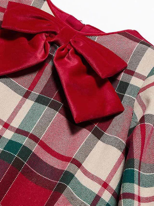 Rochie pentru Copii Mânecă lungă Carou Red