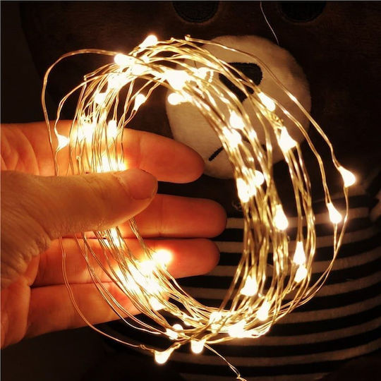 200 Lights LED 20m. Warm White in String 1pcs