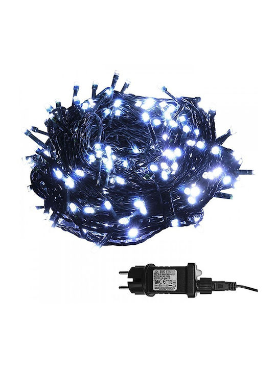 100 Λαμπάκια LED 8μ. Ψυχρό Λευκό σε Σειρά