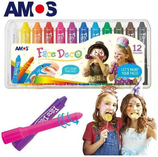 Carnival Face Painting Multicolored 12pcs